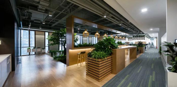 10000平方集團(tuán)辦公室過(guò)道設(shè)計(jì)方案