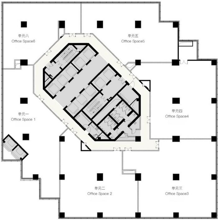 上海寶鋼大廈設(shè)計(jì)平面圖
