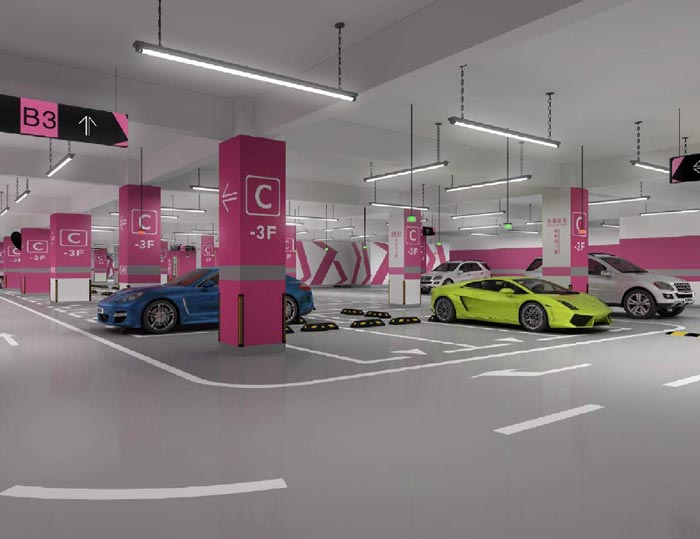 寫字樓地下停車場效果圖