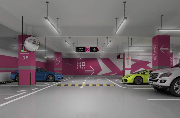 寫字樓地下停車場效果圖