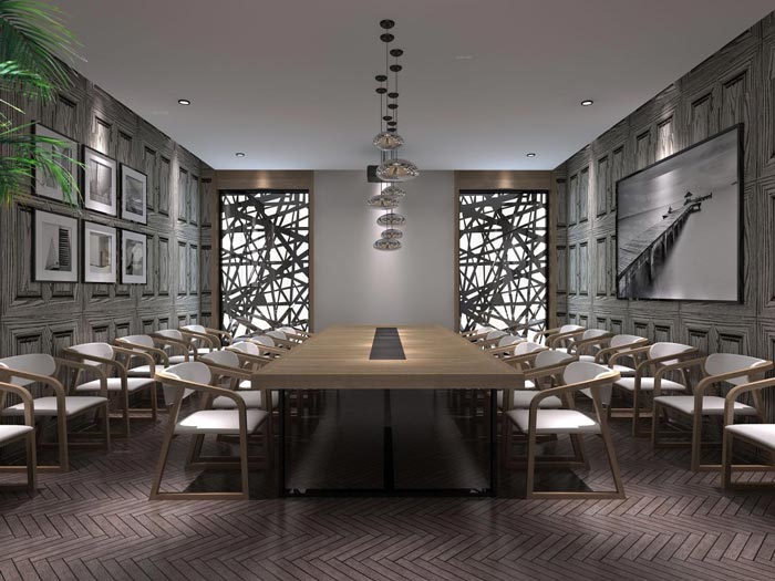 創(chuàng)業(yè)孵化器大會議室裝修設計效果圖