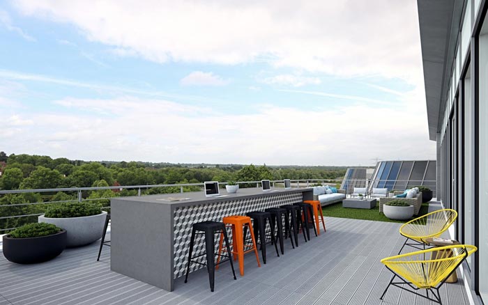 夾層樓辦公室開(kāi)放區(qū)裝修設(shè)計(jì)效果圖